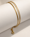 Gold-Tone Textured Chain Bracelet