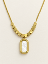 White Stone Pendant Necklace - view 3