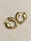 Sculpted Heart Hoop Earrings - view 4