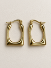 Rectangular Drop Hoop Earrings - view 3