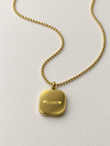 Engraved Square Pendant Necklace - view 3