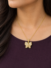 Crystal Butterfly Pendant Necklace - view 1