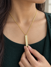 Crystal Bar Pendant Necklace - view 2