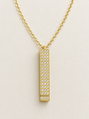 Crystal Bar Pendant Necklace - view 3