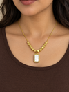 White Stone Pendant Necklace - view 1