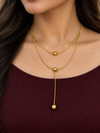 Double Sphere Lariat Necklace - view 1