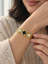 Clover Charm Cuff Bracelet - view 2