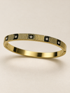 Gemstone Rivet Bangle - view 3
