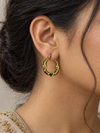 Bamboo Hoop Earrings - view 1